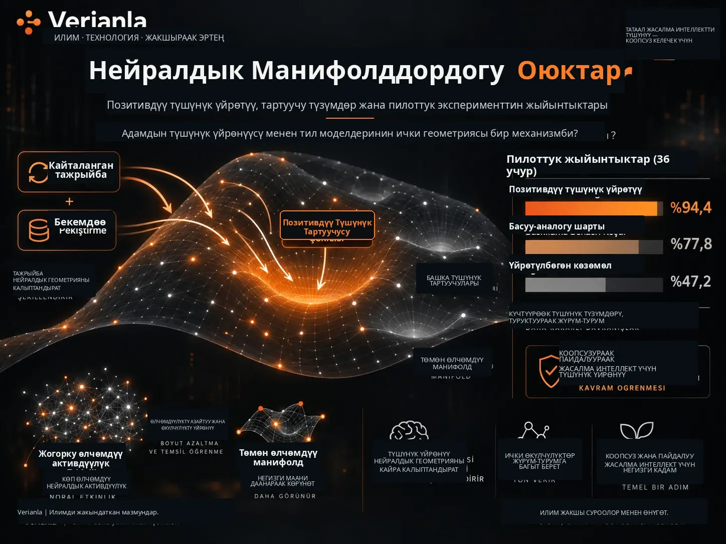 Нейралдык Манифолддордогу Оюктар: Адамдын Түшүнүк Үйрөнүүсү менен Тил Моделдеринин Ички Геометриясы Бир Механизмби?