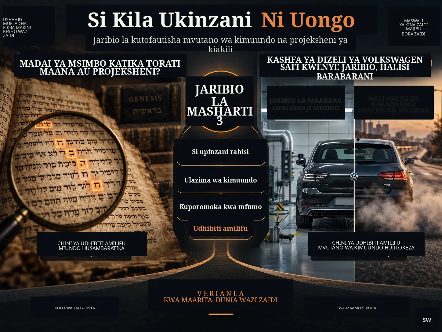 Si Kila Ukinzani Ni Uongo: Jaribio Linalotegemea Uwezo wa Kukanushwa la Kutofautisha Mvutano wa Kimuundo na Projeksheni ya Kiakili