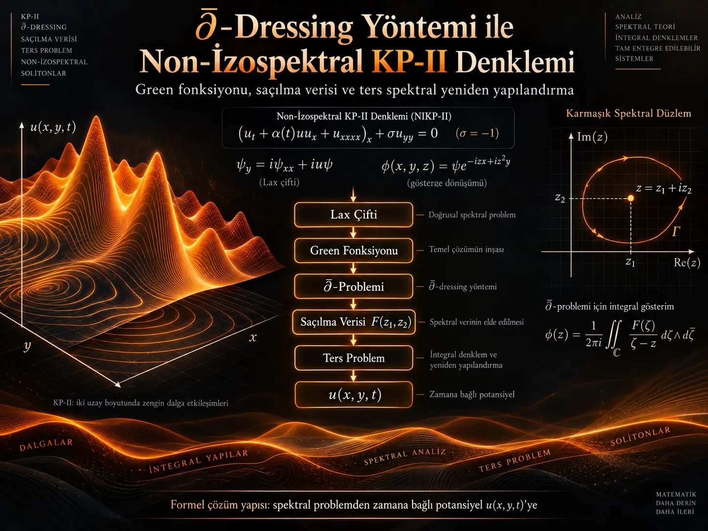 (2+1)-Boyutlu Non-İzospektral KP-II Denklemi İçin ∂̄-Dressing Yöntemi: Green Fonksiyonu, Saçılma Verisi ve Ters Spektral Yeniden Yapılandırma