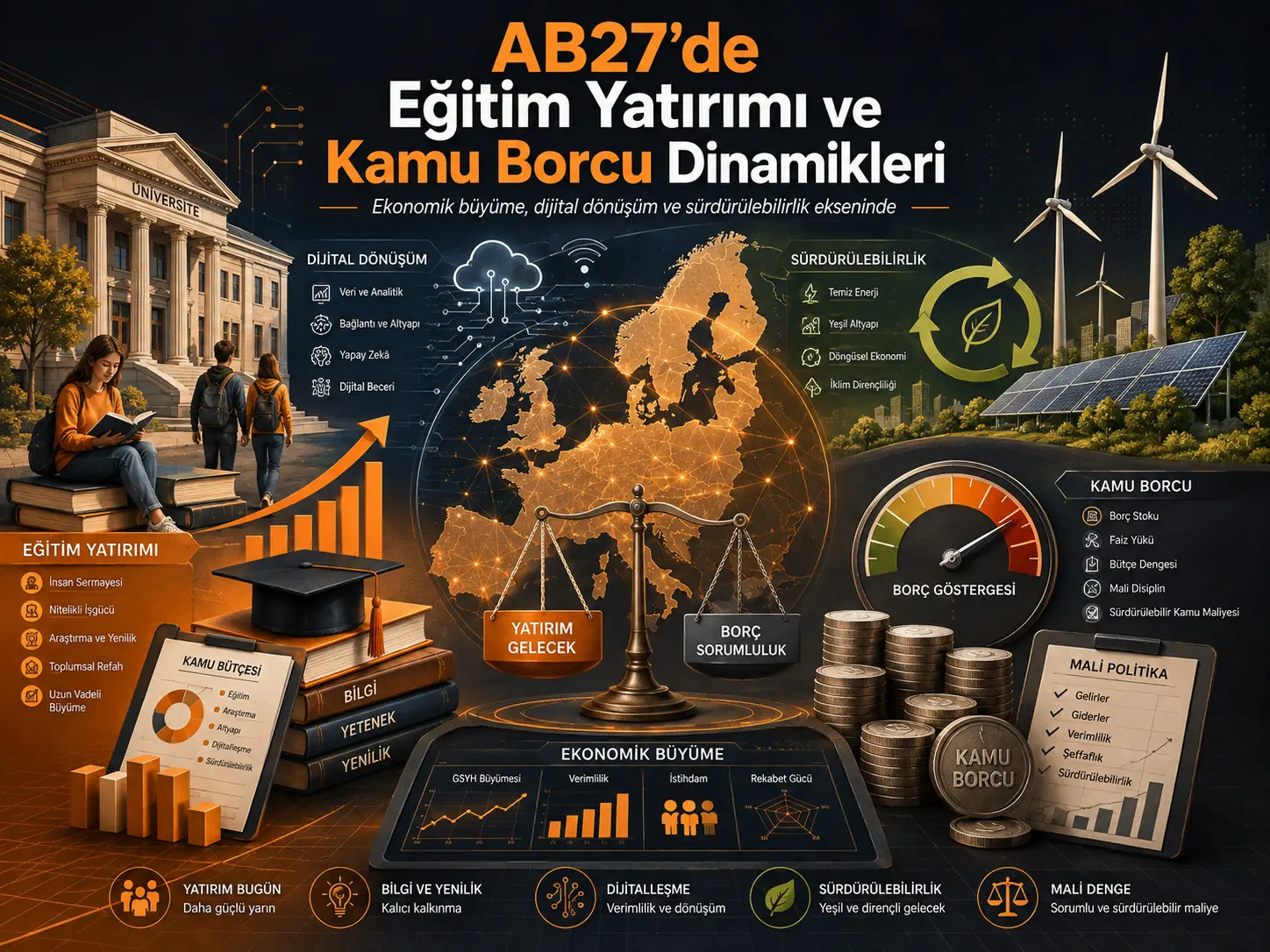 AB27da iqtisodiy, raqamli va barqaror transformatsiya sharoitida taʼlimga davlat investitsiyasi va davlat qarzi dinamikasi