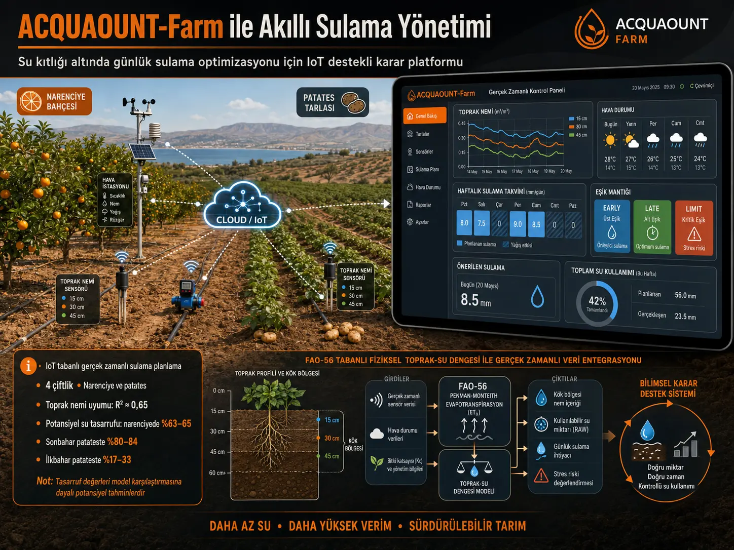 ACQUAOUNT-Farm: Suv tanqisligi sharoitida kundalik sug‘orishni optimallashtirish uchun IoT asosidagi real vaqt platformasi