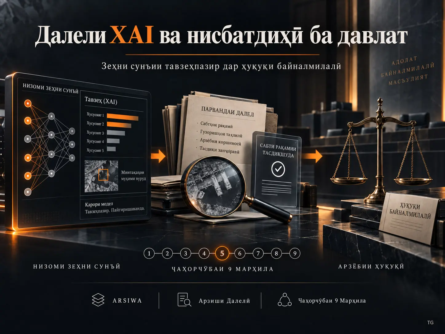 Арзиши далелии зеҳни сунъии тавзеҳпазир дар масъулияти давлат: Чаҳорчӯбаи нӯҳмарҳилавӣ барои таҳқиқи воқеӣ пеш аз нисбатдиҳӣ
