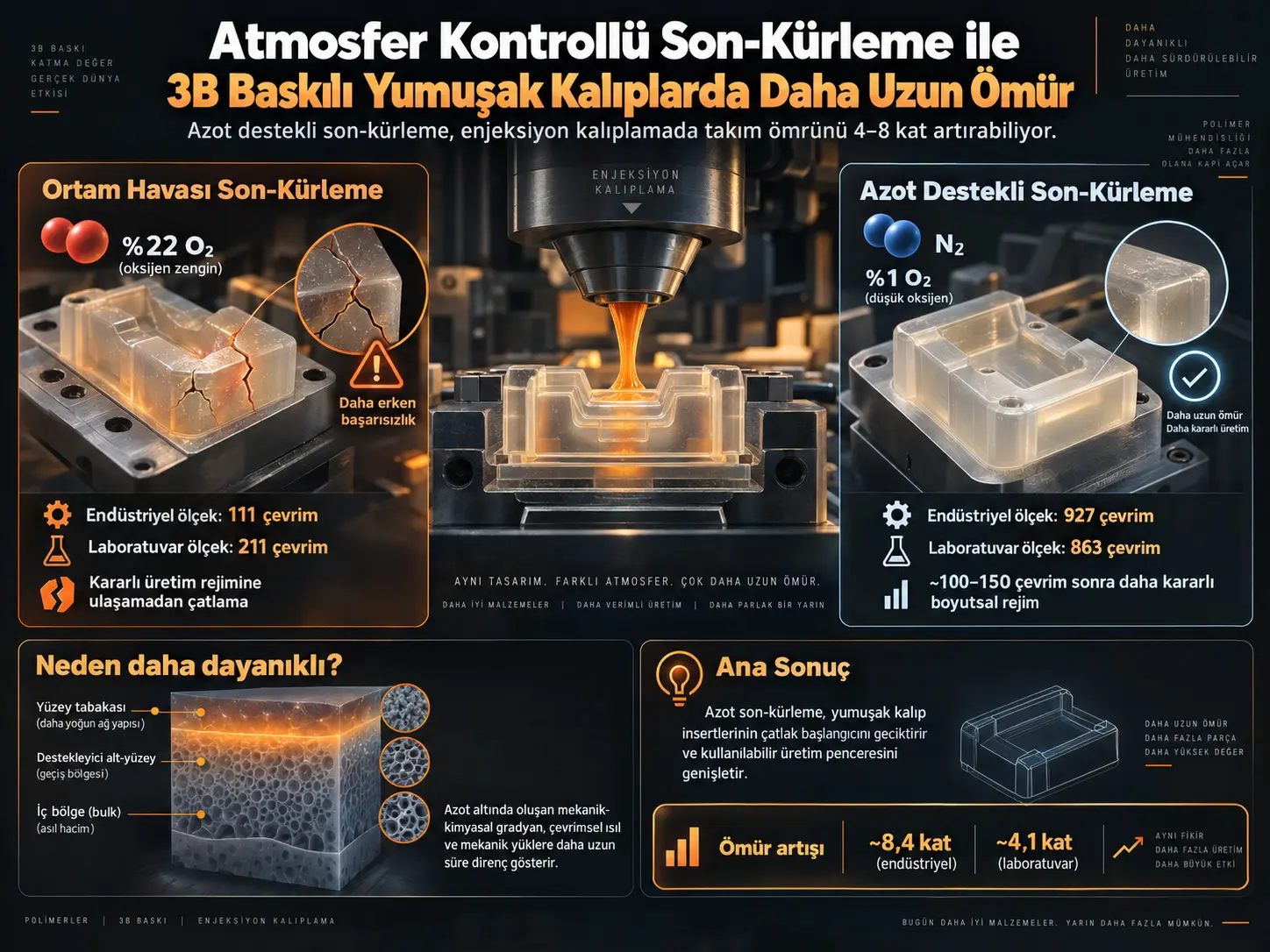 Atmosfer Kontrollü Son-Kürleme, Vat Fotopolimerizasyonla Üretilen Enjeksiyon Kalıbı Yumuşak Takımlarının Hizmet Ömrünü Nasıl Uzatıyor?