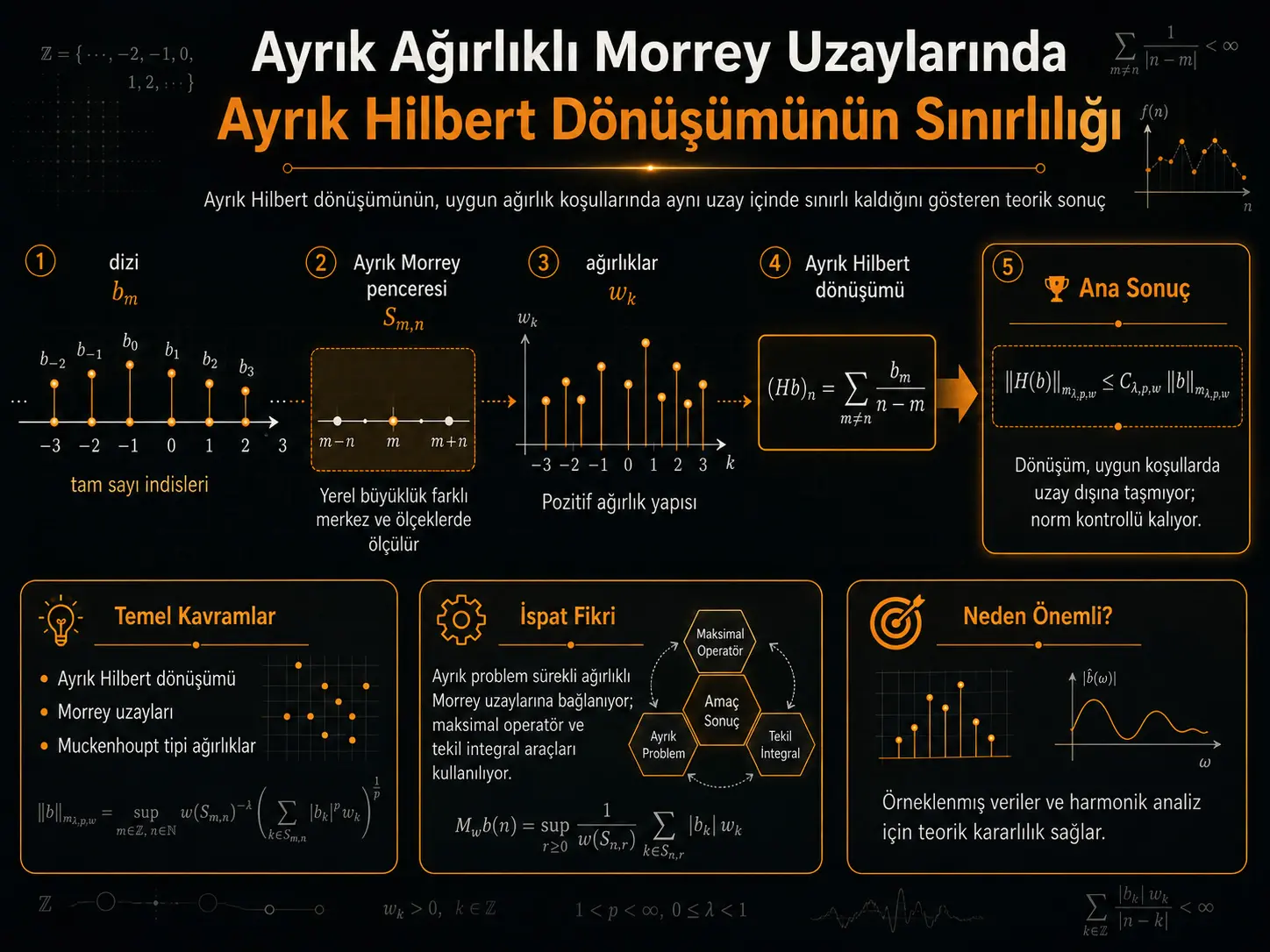 Diskret vaznli Morrey fazolarida diskret Hilbert almashtirishining chegaralanganligi