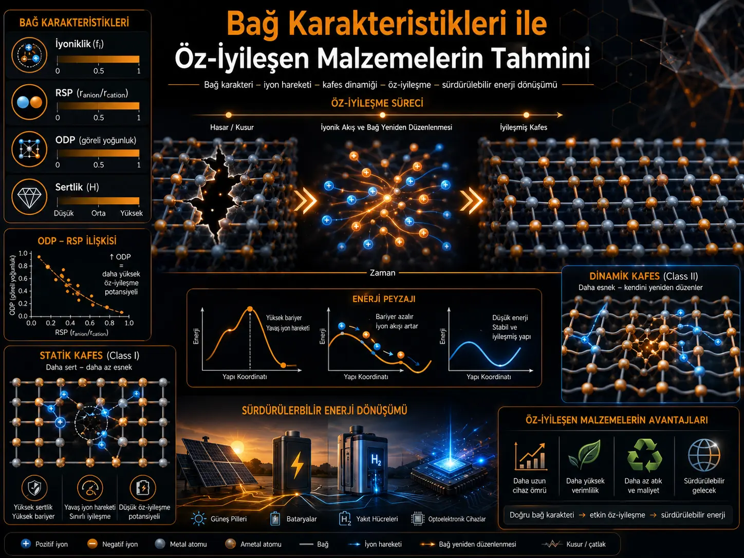 Barqaror Energiya Konversiyasi Materiallarida Bog‘lanish Xususiyatlari Orqali O‘z-o‘zini Tiklash Xossalarini Bashorat Qilish