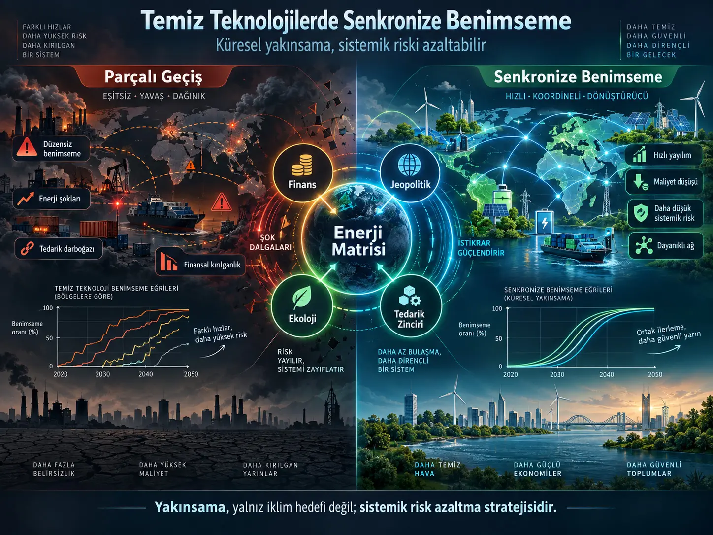 Bir Risk Azaltma Stratejisi Olarak Yakınsama: Temiz Teknolojilerin Küresel Ölçekte Senkronize Benimsenmesi Sistemik Riski Nasıl Azaltabilir?