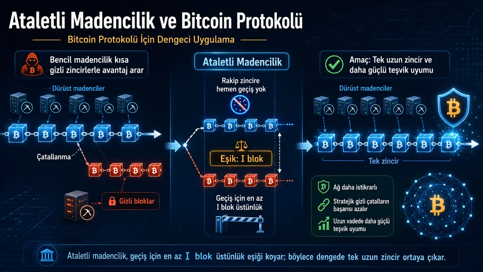 Bitcoin’da xudbin mayningga qarshi inersiyali mayning: Yagona zanjir natijasini muvozanat sifatida ta’minlovchi yangi protokol