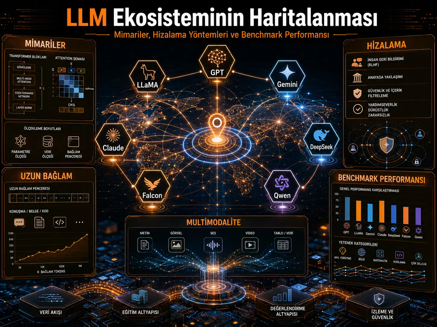 Katta Til Modeli Ekotizimini Xaritalash: Arxitekturalar, Moslashtirish Usullari va Benchmark Ko‘rsatkichlarining Model Oilalari Bo‘yicha Tahlili