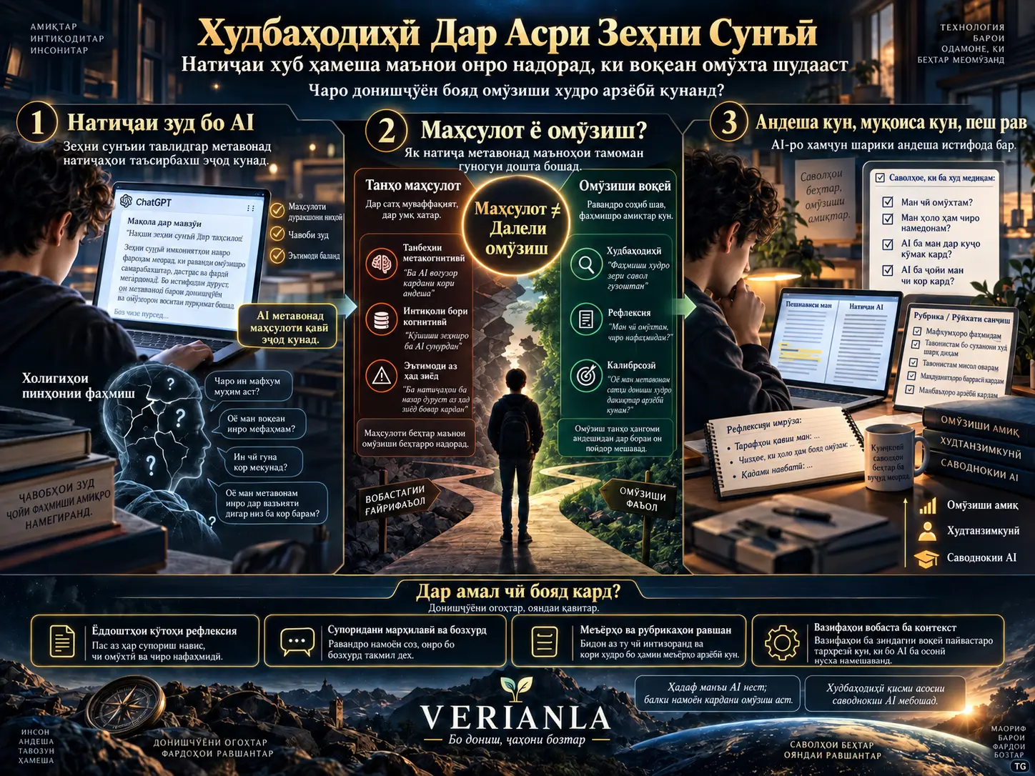 Чаро Донишҷӯён Дар Асри Зеҳни Сунъӣ Бояд Омӯзиши Худро Худбаҳодиҳӣ Кунанд?