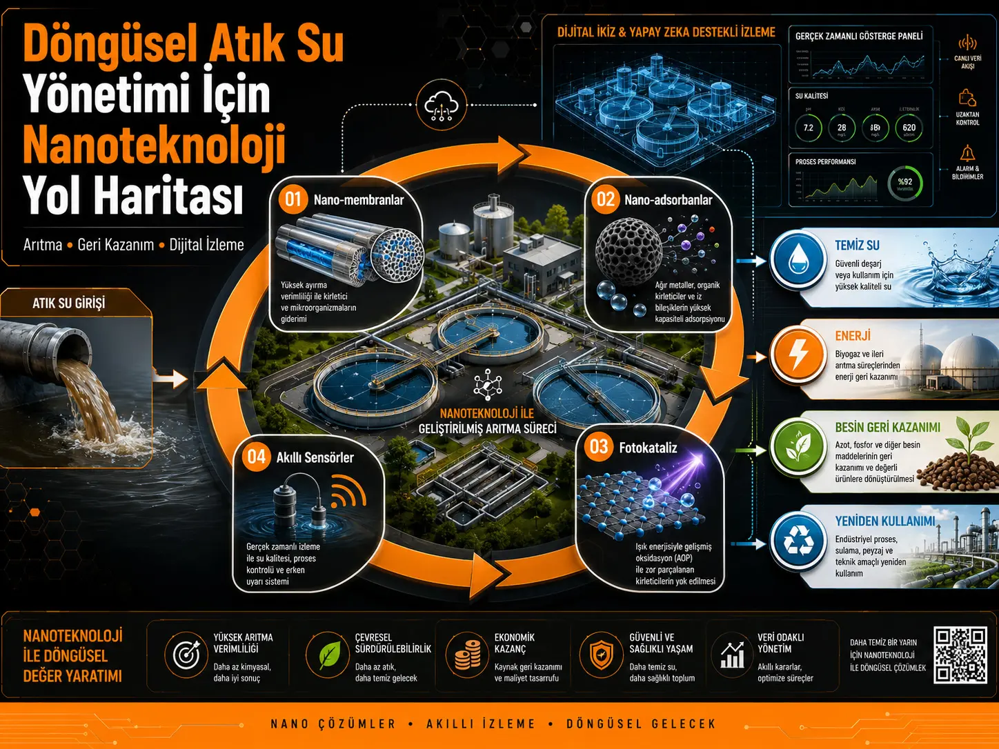 Aylanma oqova suv boshqaruvi uchun nanotexnologiya yoʻl xaritasi