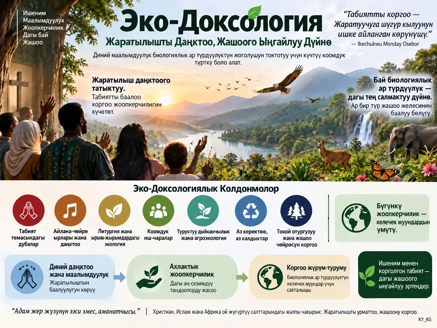 Эко-Доксология жана Биологиялык Ар Түрдүүлүктүн Жоголушу: Диний Даңктоо, Экологиялык Маалымдуулук жана Жаратылышка Карата Жоопкерчилик
