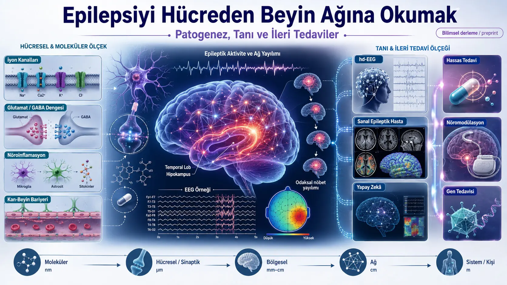Epilepsiyani hujayradan miya tarmog‘igacha o‘qish: kasallik biologiyasi, yangi diagnostika texnologiyalari va aniq davolash izlanishlari
