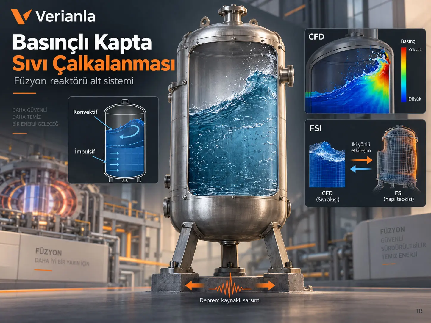 Füzyon Reaktörü Alt Sistemine Ait Bir Basınçlı Kapta Sıvı Çalkalanmasının Modellenmesi