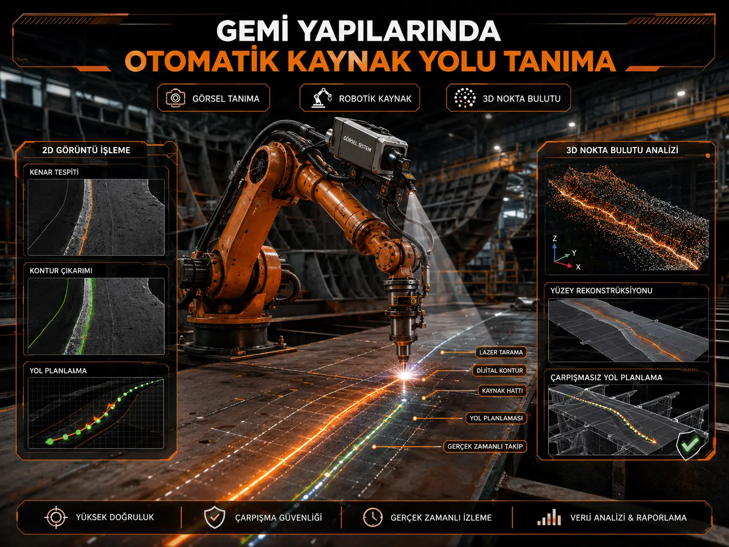 Vizual Tasvirni Tanib Olishga Asoslangan Kema Konstruksiyalarida Payvandlash Yoʻlini Avtomatik Tanib Olish Texnologiyasi