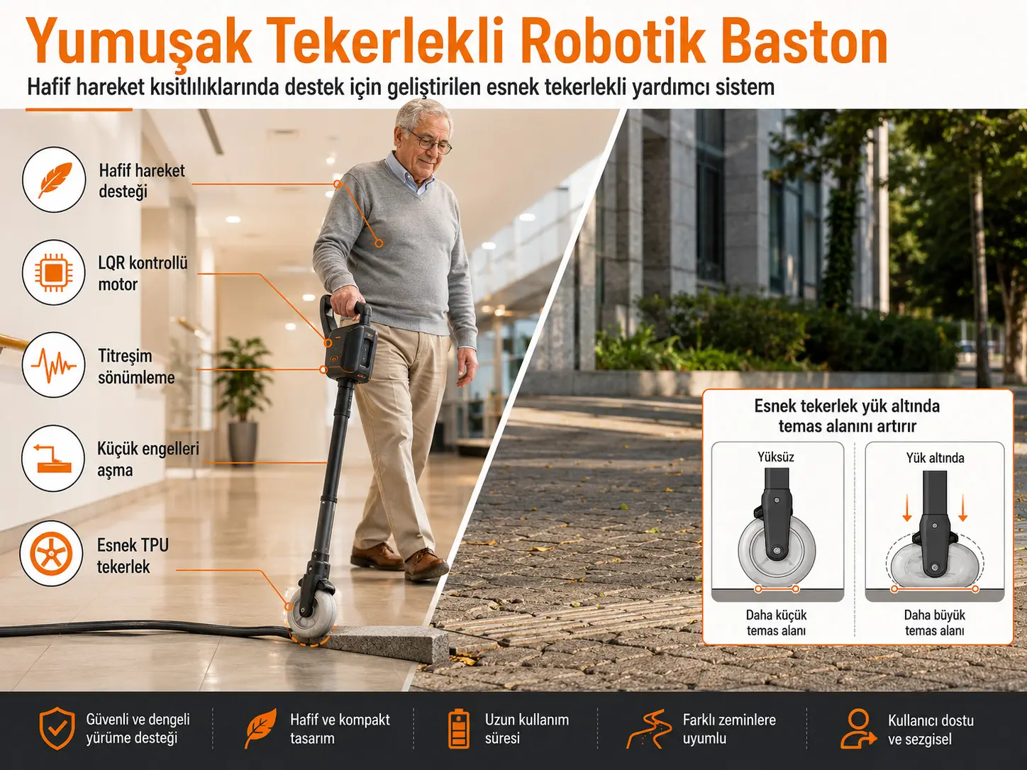 Yengil Harakat Cheklovlari uchun Yumshoq G‘ildirakli Robotik Hassa