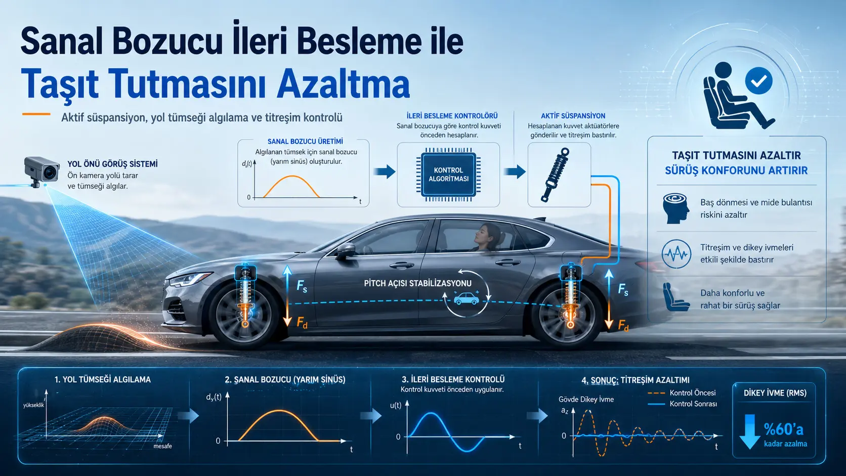 Hareket Hastalığının Azaltılması İçin Sanal Bozucu İleri Besleme Denetleyicisi Tasarımı
