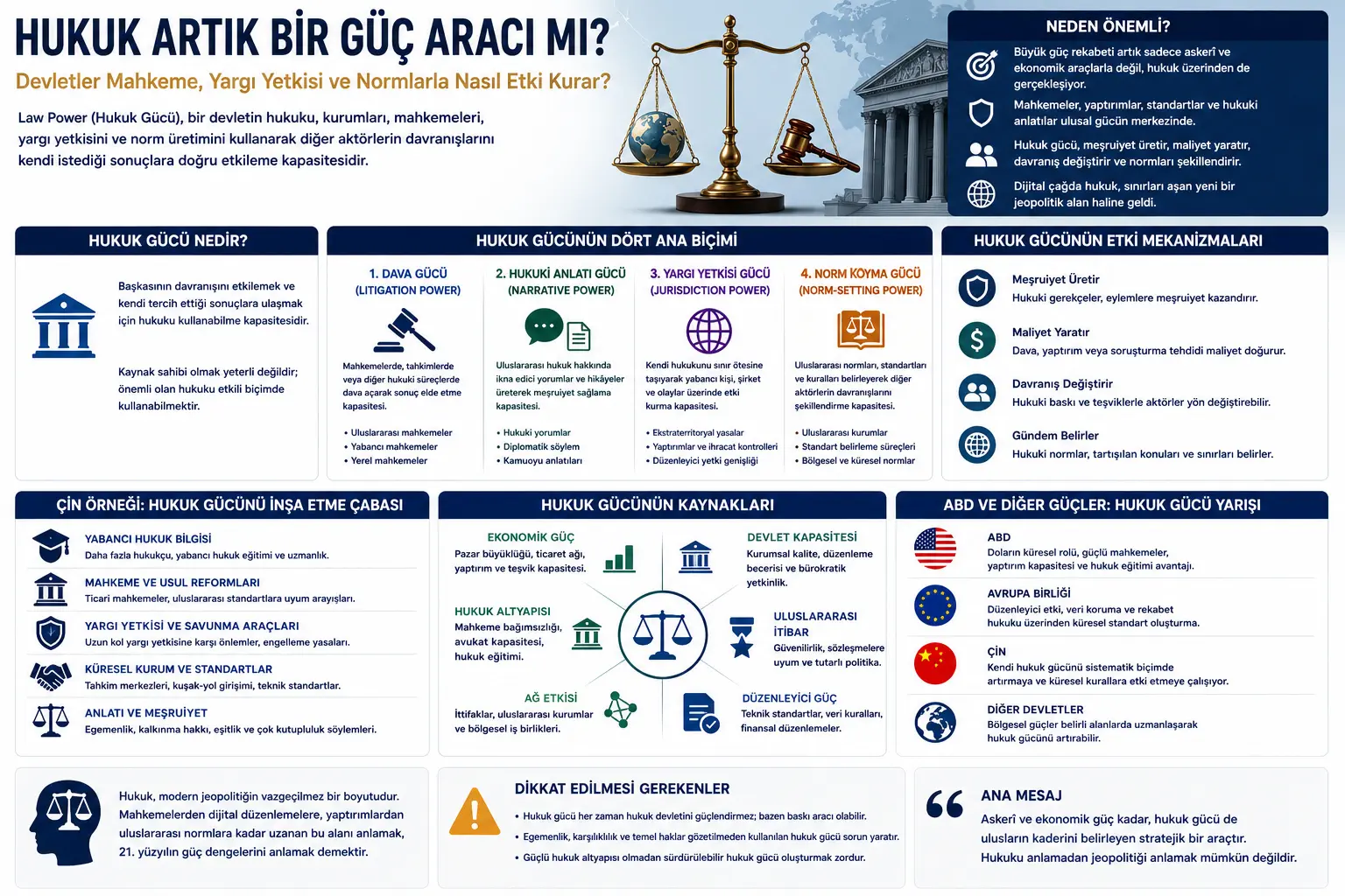 Huquq endi kuch vositasimi? Davlatlarning sud, yurisdiksiya va normalar orqali quradigan geosiyosiy ta’siri