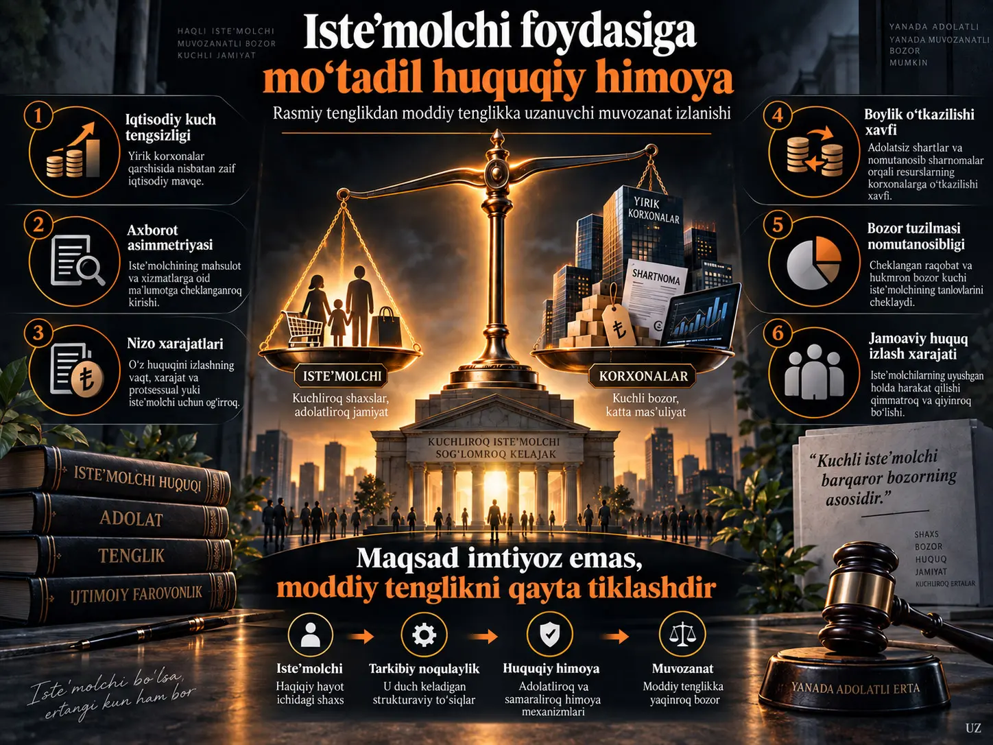 Huquqiy muvozanat nima uchun iste’molchi foydasiga me’yorli tarzda qurilishi kerak?