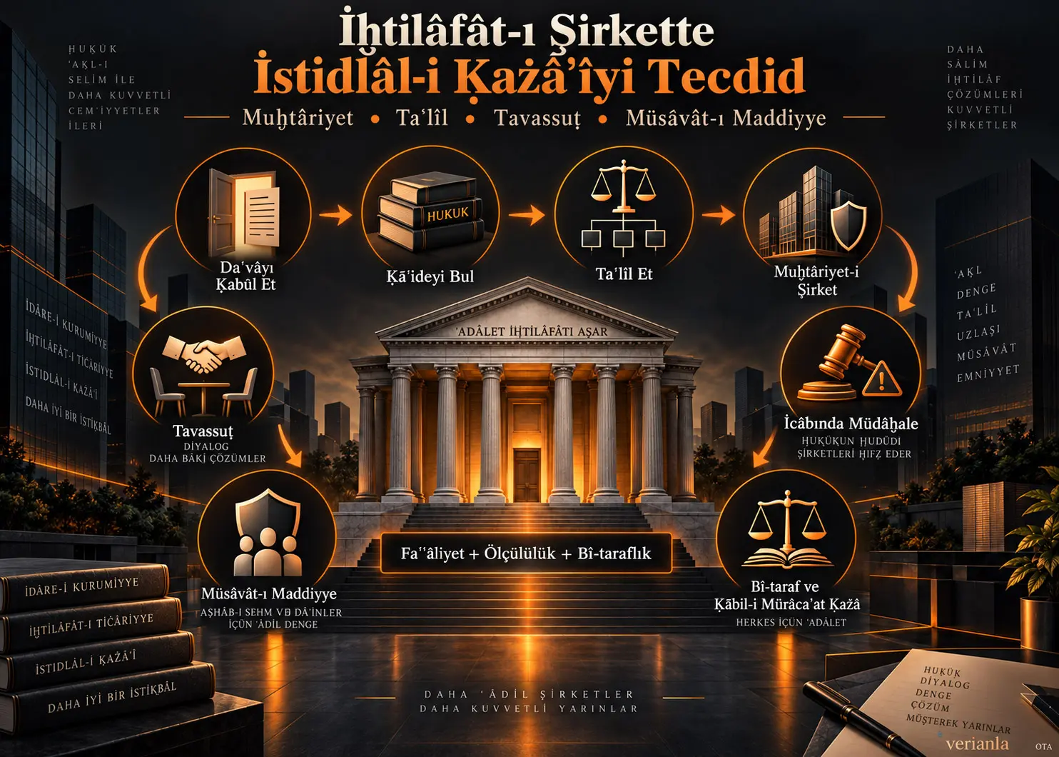 İḫtilâfât-ı Şirkette İstidlâl-i Ḳażâʾîyi Tecdid: Muḫtâriyet, Müdâḫale, Tavassuṭ ve Müsâvât-ı Maddiyye