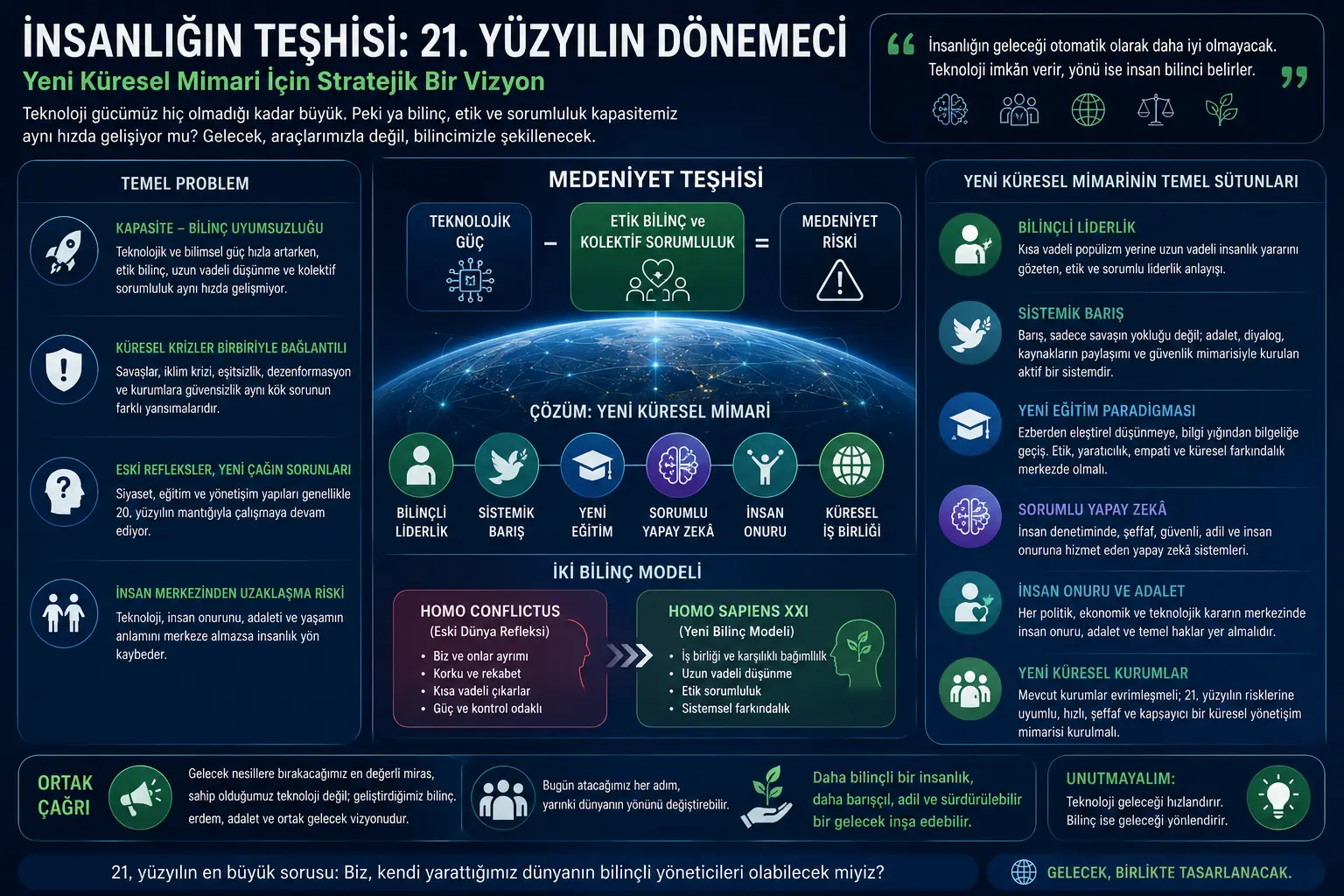 Insaniyatning Teşhisi: Texnologiya Kuchi Artganida Ongli Bir Xil Tezlikda Rivojlanayaptimi?