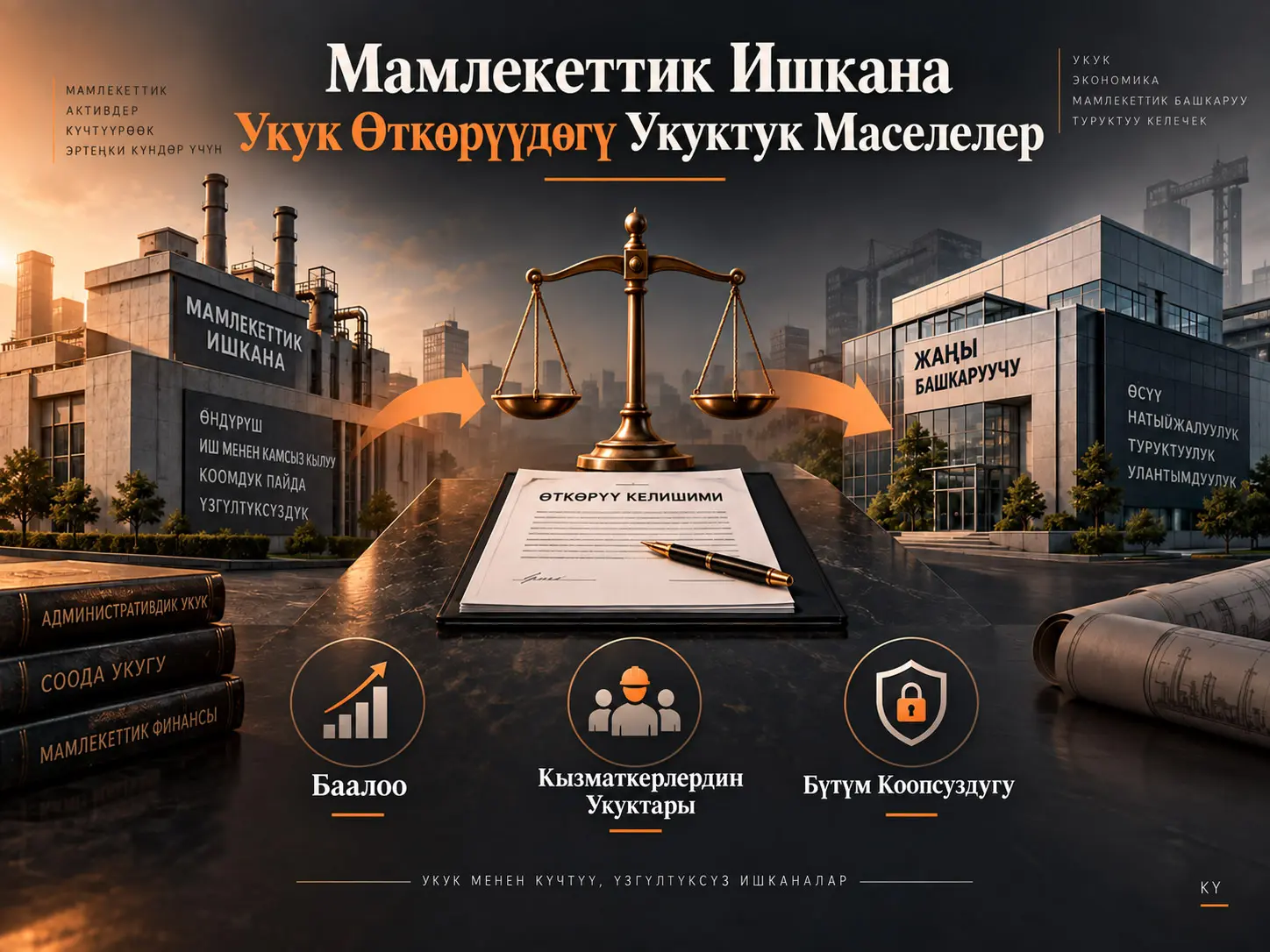 Ишканалардагы Мамлекетке Таандык Мүлктүк Укуктарды Өткөрүп Берүүдөгү Укуктук Маселелер: Баалоо, Кызматкерлерди Коргоо, Карыздарды Өзүнө Алуу жана Бүтүмдүн Коопсуздугу