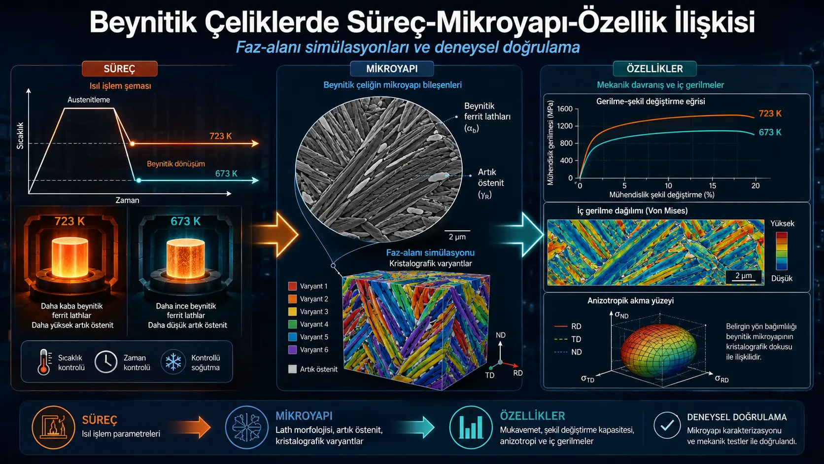 Isıl İşlemden Akma Davranışına: Beynitik Çeliklerde Süreç–Mikroyapı–Özellik Bağlantısı