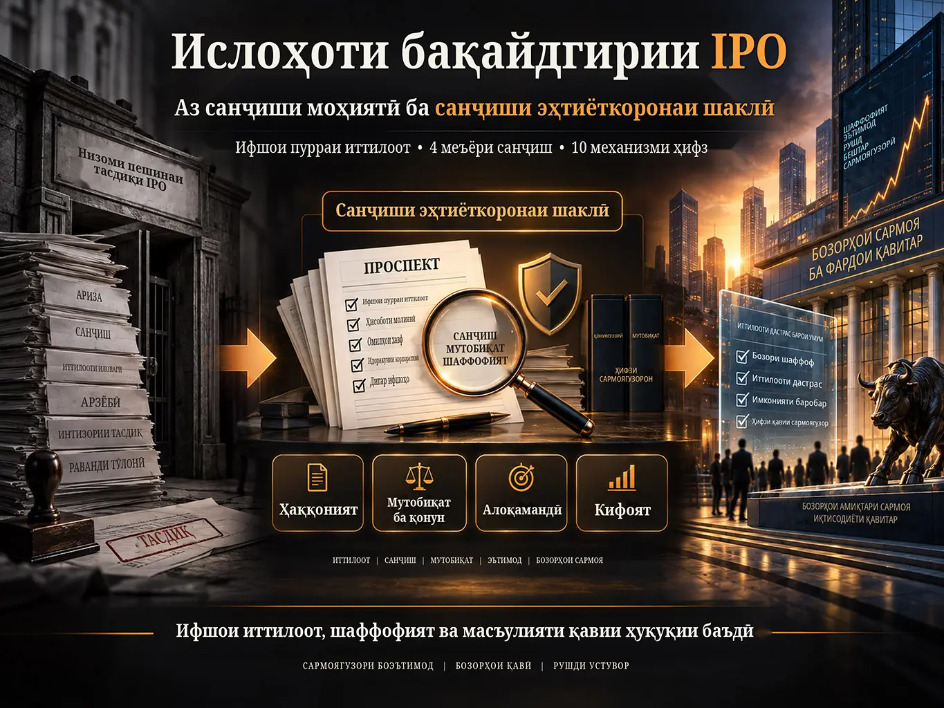 Ислоҳоти бақайдгирии IPO: гузариш аз санҷиши моҳиятӣ барои тасдиқ ба санҷиши эҳтиёткоронаи шаклӣ
