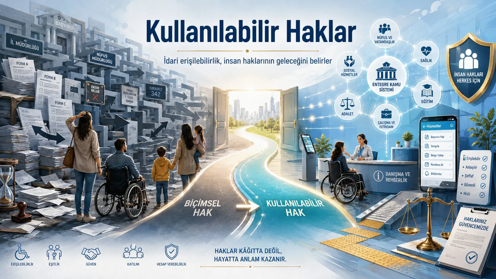 Qog‘ozdagi huquq nima uchun yetarli emas? Inson huquqlarida ma’muriy foydalana olish imkoniyati va “Foydalaniladigan huquqlar” konsepsiyasi