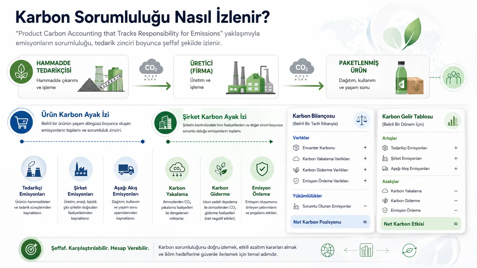 Karbon emissiyalari uchun mas’uliyatni qanday kuzatish mumkin? Mahsulot izidan karbon balansigacha yangi buxgalteriya taklifi
