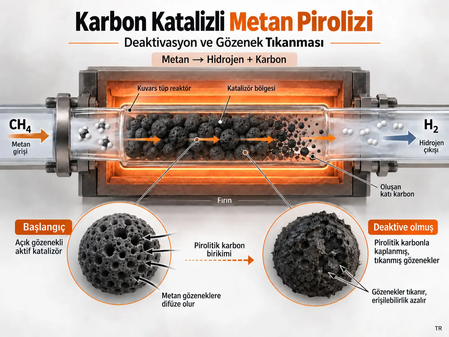 Karbon Katalizli Metan Pirolizi I: Deaktivasyonun Deneysel Verileri ve Modellenmesi - İçsel Kinetik Sabitin Ölçülmesine Doğru