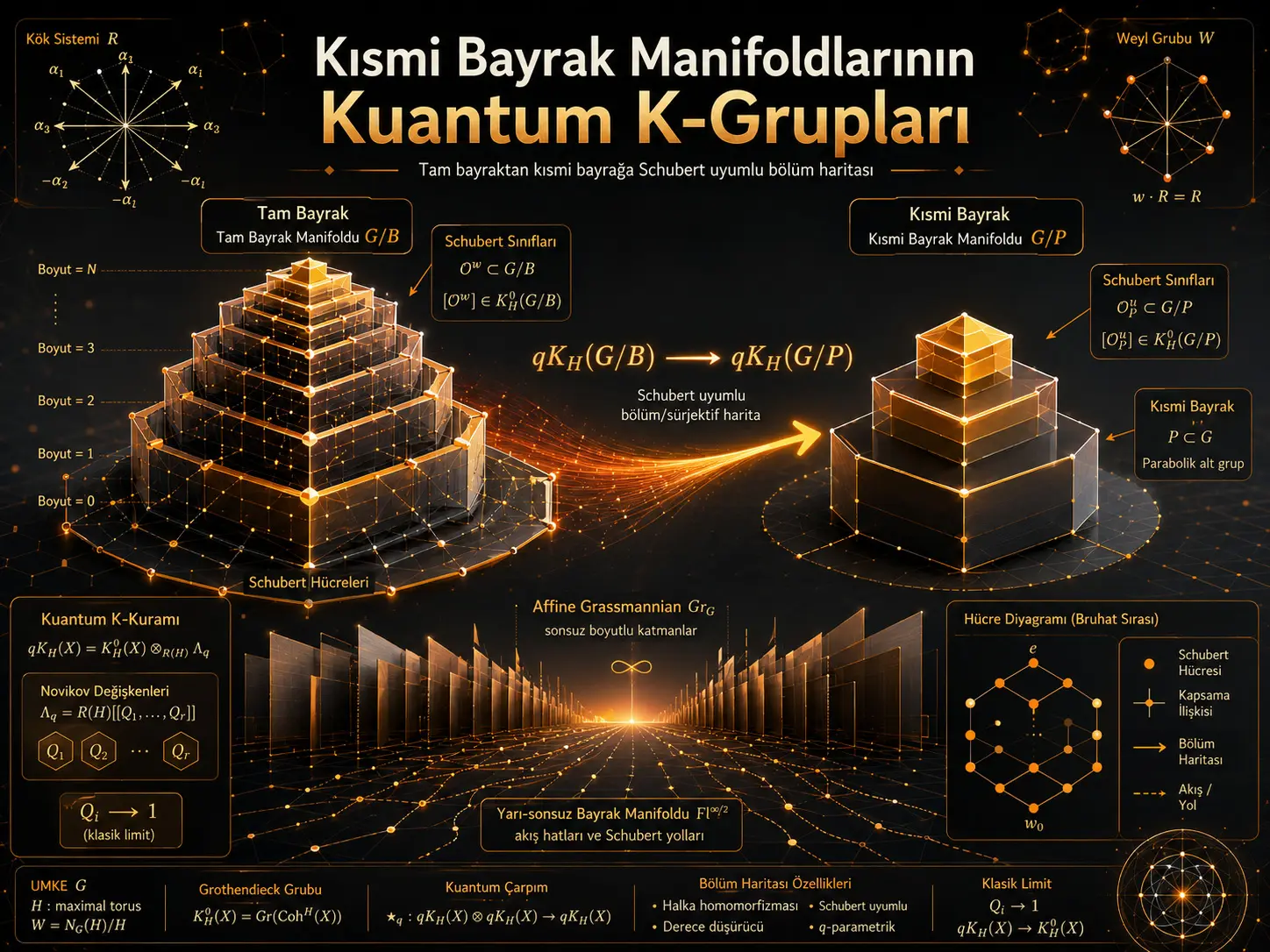 Qisman bayroq manifoldlarining kvant K-guruhlari haqida
