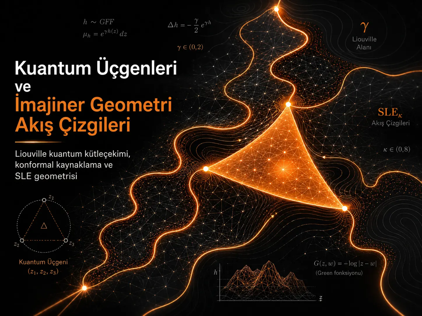 Kvant Uchburchaklari va Mavhum Geometriya Oqim Chiziqlari
