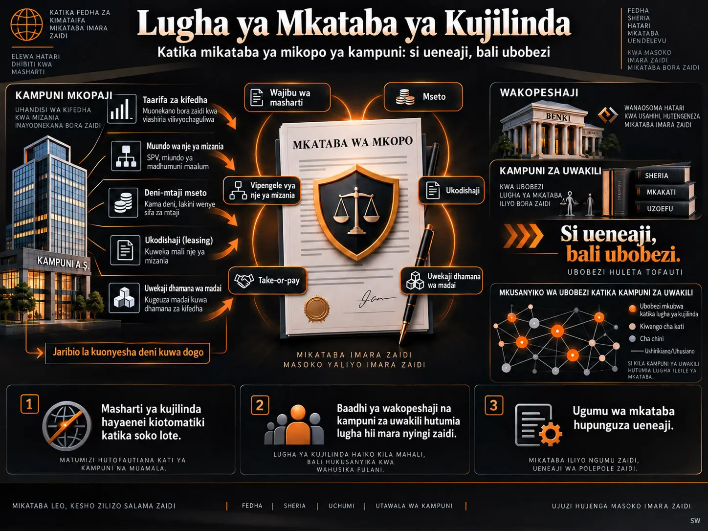 Lugha ya Mkataba ya Kujilinda Inaeneaje? Ubobezi wa Kampuni za Uwakili, Uzoefu wa Mkopeshaji na Ugumu wa Mkataba katika Mikopo ya Kampuni