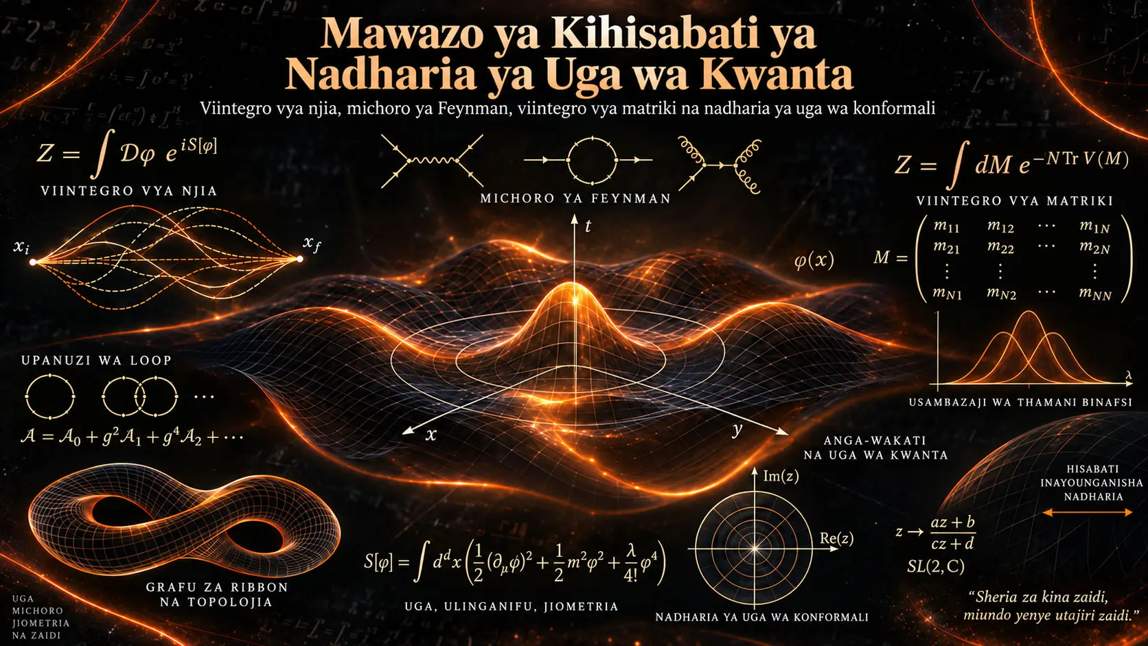 Mawazo na Dhana za Kihisabati za Nadharia ya Uga wa Kwanta