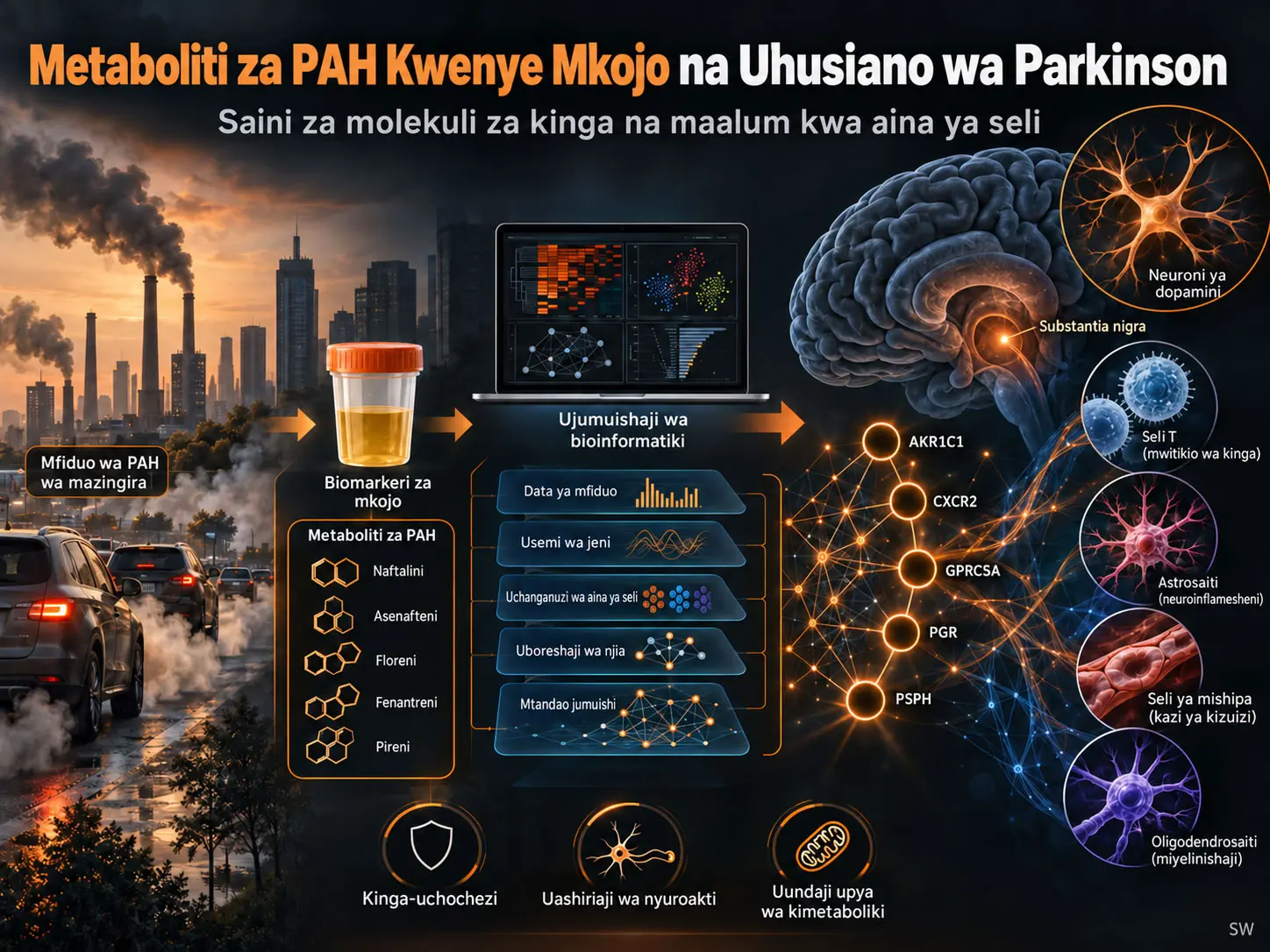 Metaboliti za PAH Kwenye Mkojo Zinahusianaje na Saini za Molekuli za Kinga na Maalum kwa Aina ya Seli Zinazohusishwa na Ugonjwa wa Parkinson? Matokeo ya Utafiti Jumuishi wa Mfiduo-Bioinformatiki