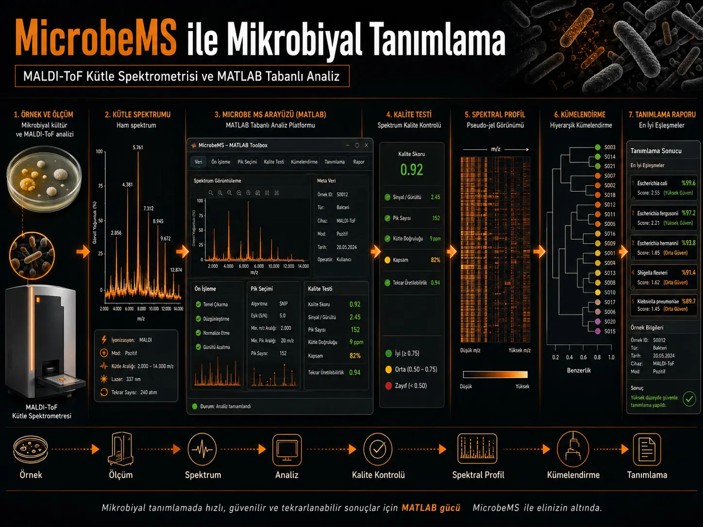 MicrobeMS: massa spektrometriyasiga asoslangan mikrobiologik identifikatsiya uchun MATLAB asboblar to‘plami