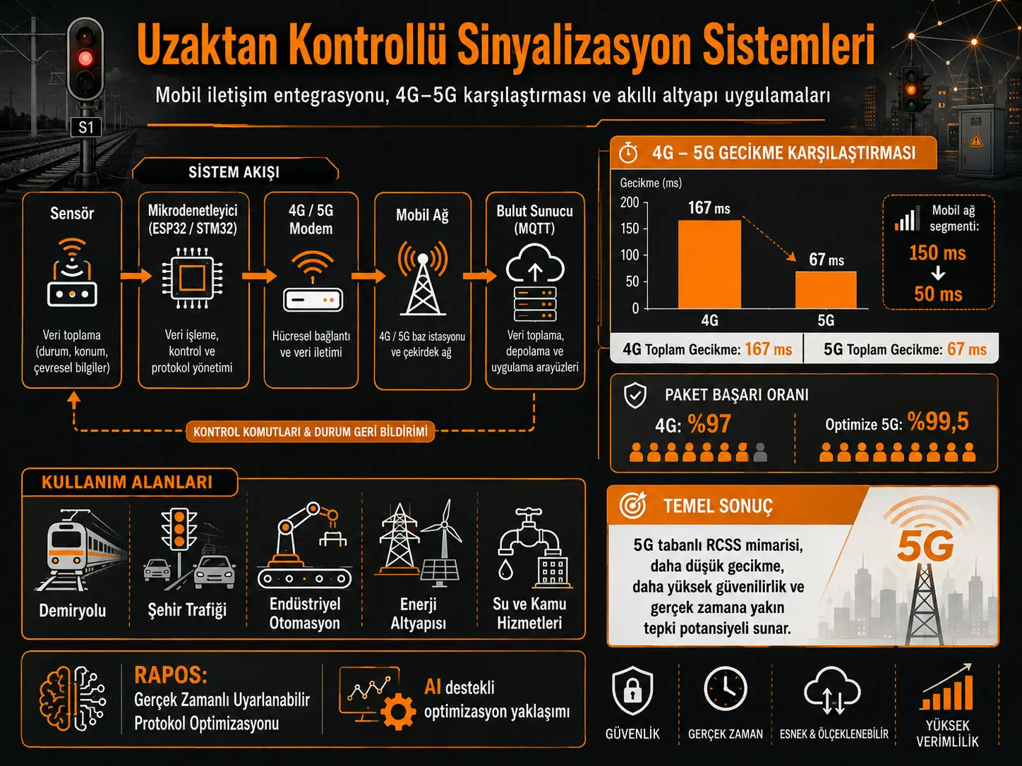 Mobil İletişim Entegrasyonlu Uzaktan Kontrollü Sinyalizasyon Sistemlerinin Uygulamalı Analizi