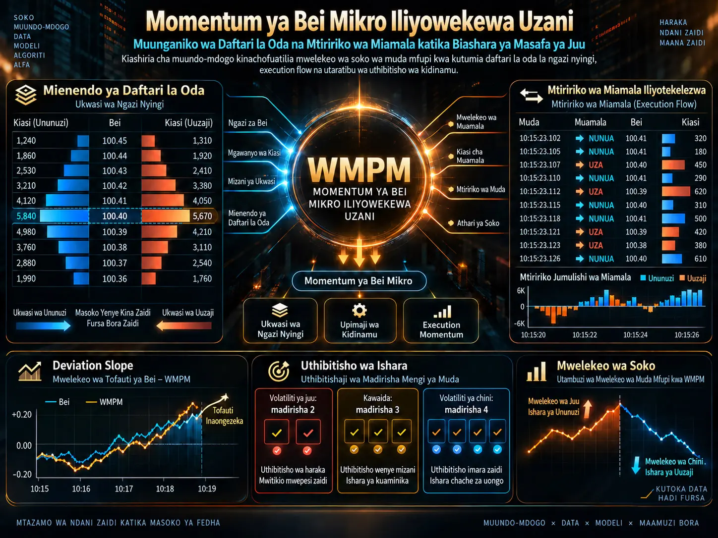 Momentum ya Bei Mikro Iliyowekewa Uzani katika Biashara ya Masafa ya Juu: WMPM Inayounganisha Daftari la Oda na Mtiririko wa Miamala Iliyotekelezwa