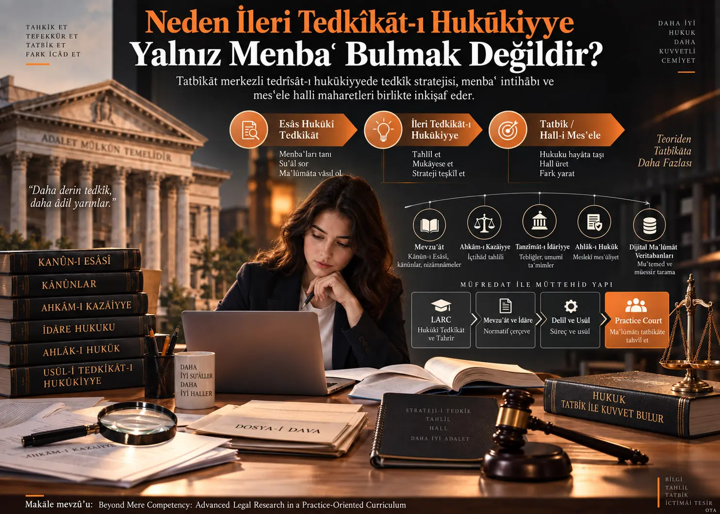 Mücerred Ehliyet Kâfî Değildir: Taṭbîḳāta Müteveccih Tedrîsât-ı Ḥuḳūḳiyyede İleri Derecede Tedḳîḳāt-ı Ḥuḳūḳiyye
