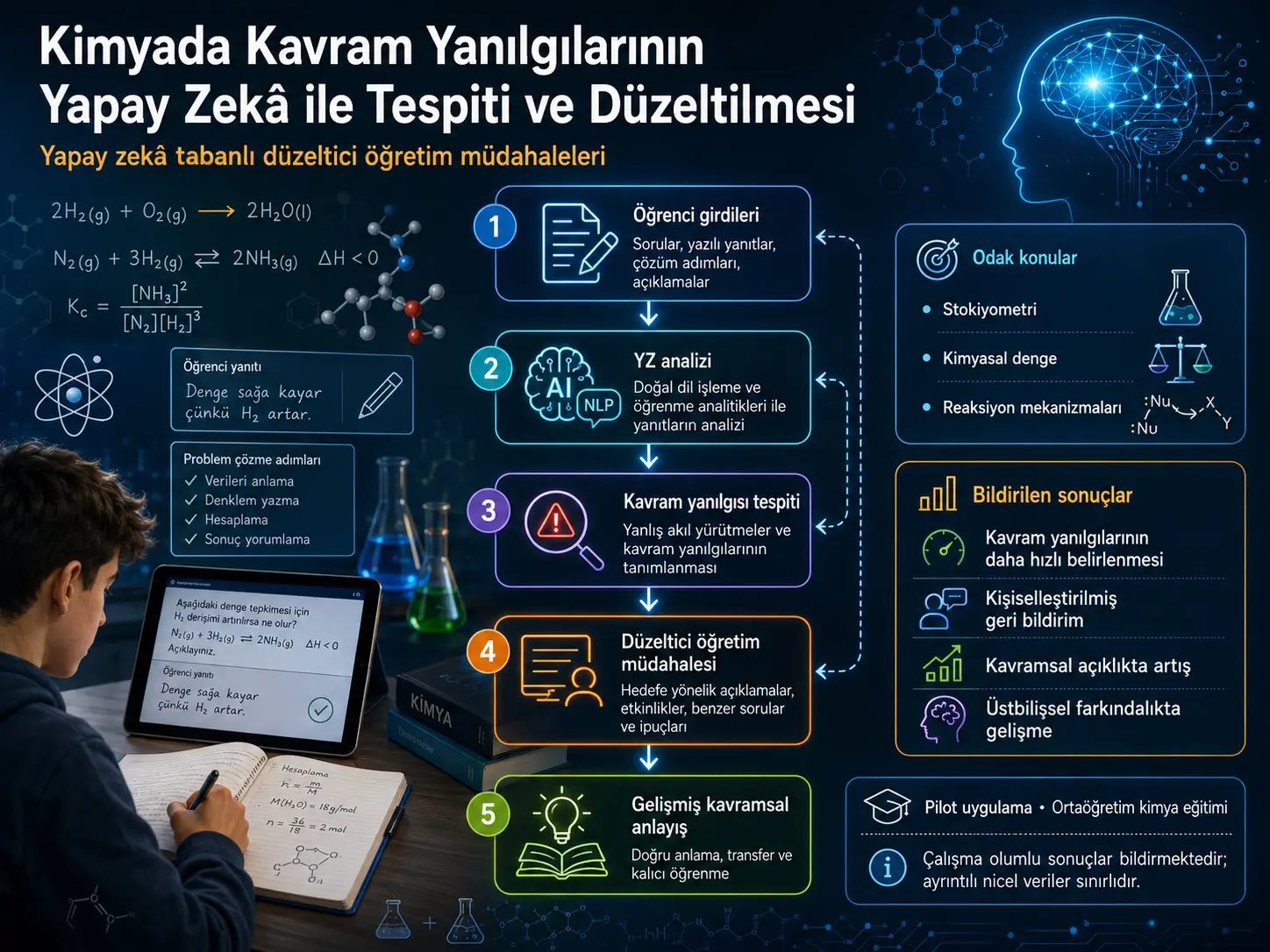 O‘quvchilarning Kimyodagi Konseptual Noto‘g‘ri Tushunchalarini Sun’iy Intellektga Asoslangan Tuzatuvchi Ta’limiy Aralashuvlar Orqali Aniqlash va Bartaraf Etish