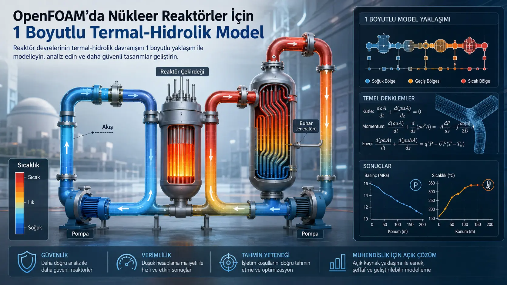 OpenFOAM’da Nükleer Reaktör Analizi İçin Bir Boyutlu Termal-Hidrolik Çerçeve