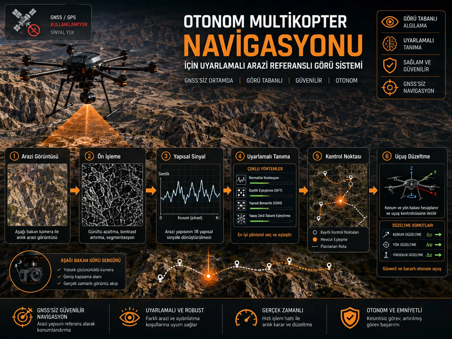 Avtonom multikopter navigatsiyasi uchun moslashuvchan relyefga asoslangan koʻrish tizimi