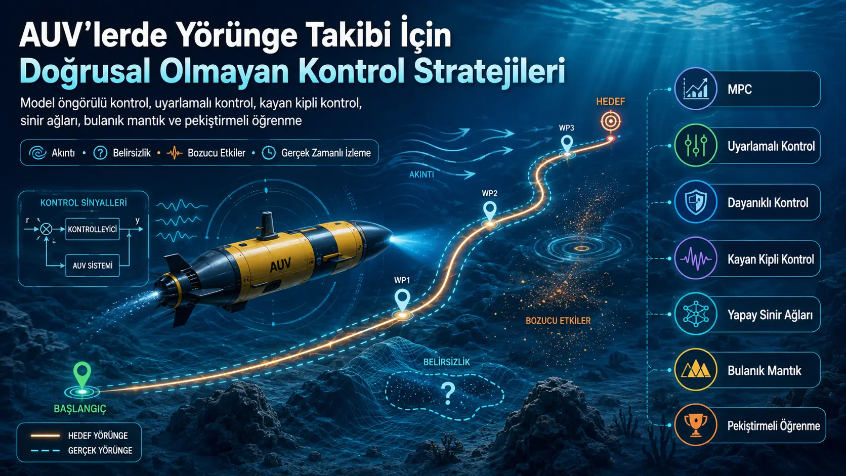 Avtonom suvosti apparatlarida aniq trayektoriya kuzatuvi: nochiziqli boshqaruv usullari qanday taqqoslanadi?