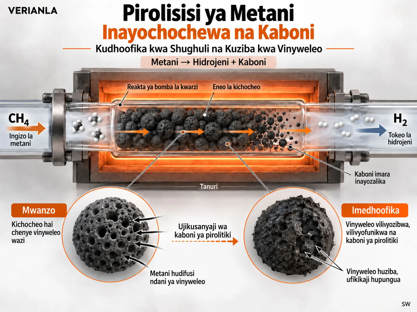 Pirolisisi ya metani inayochochewa na kaboni I: data za majaribio na uundaji wa modeli wa kudhoofika kwa shughuli — kuelekea upimaji wa konstanti ya kinetiki ya ndani
