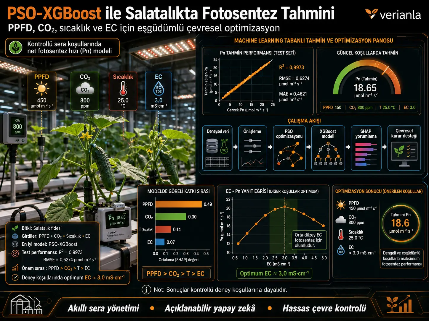 PSO-XGBoost yordamida bodringda fotosintez tezligini bashorat qilish va atrof-muhit omillarini muvofiqlashtirilgan optimallashtirish