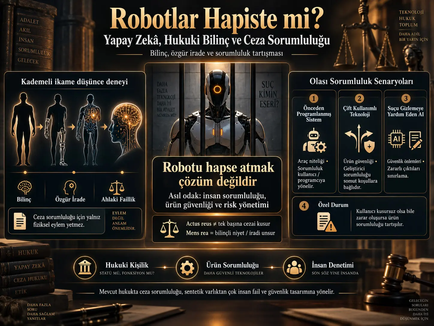 Robotlar Hapiste mi? Yapay Zekâ, Hukuki Bilinç ve Ceza Sorumluluğunun Sınırları