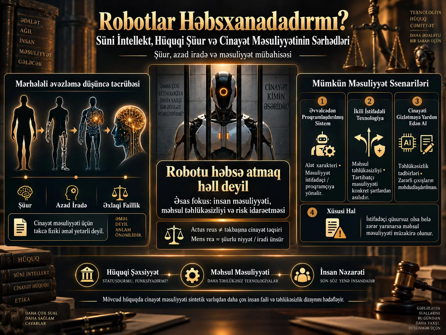 Robotlar Həbsxanadadırmı? Süni İntellekt, Hüquqi Şüur və Cinayət Məsuliyyətinin Sərhədləri