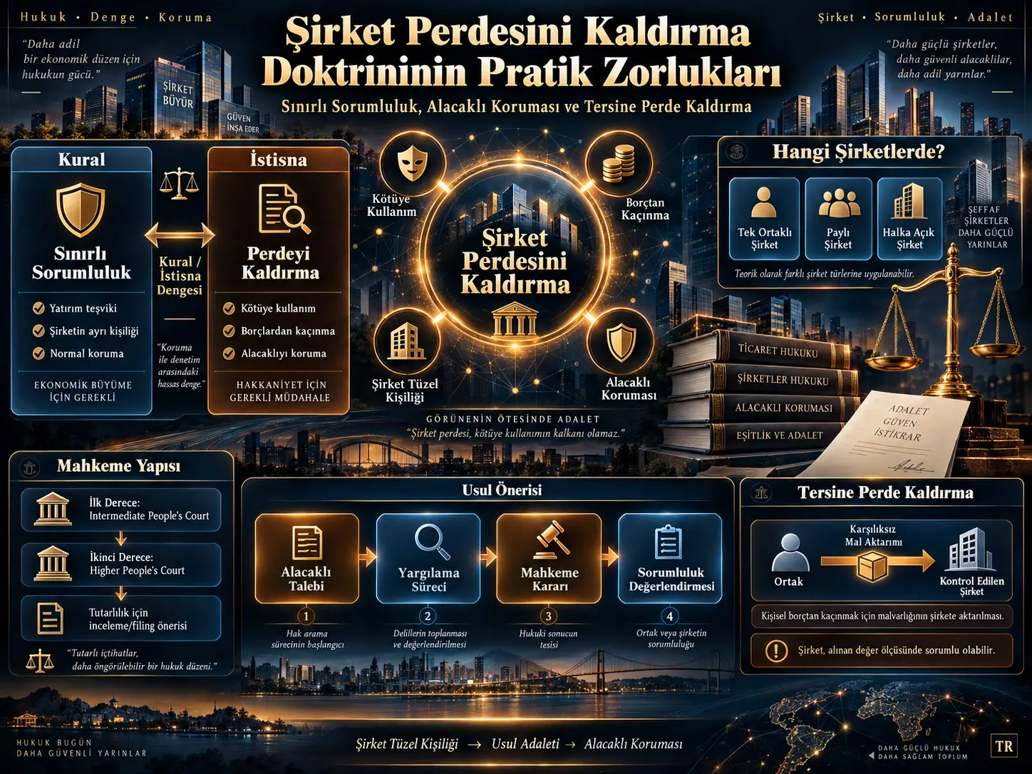Şirket Perdesini Kaldırma Doktrininin Uygulanmasındaki Pratik Zorluklar