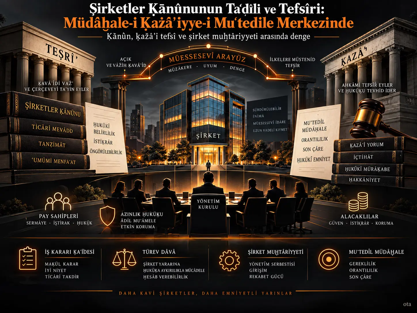 Şirketler Ḳānûnunun Taʿdîli ve Tefsîri: Müdâḫale-i Ḳażâʾiyye-i Muʿtedile Merkezinde