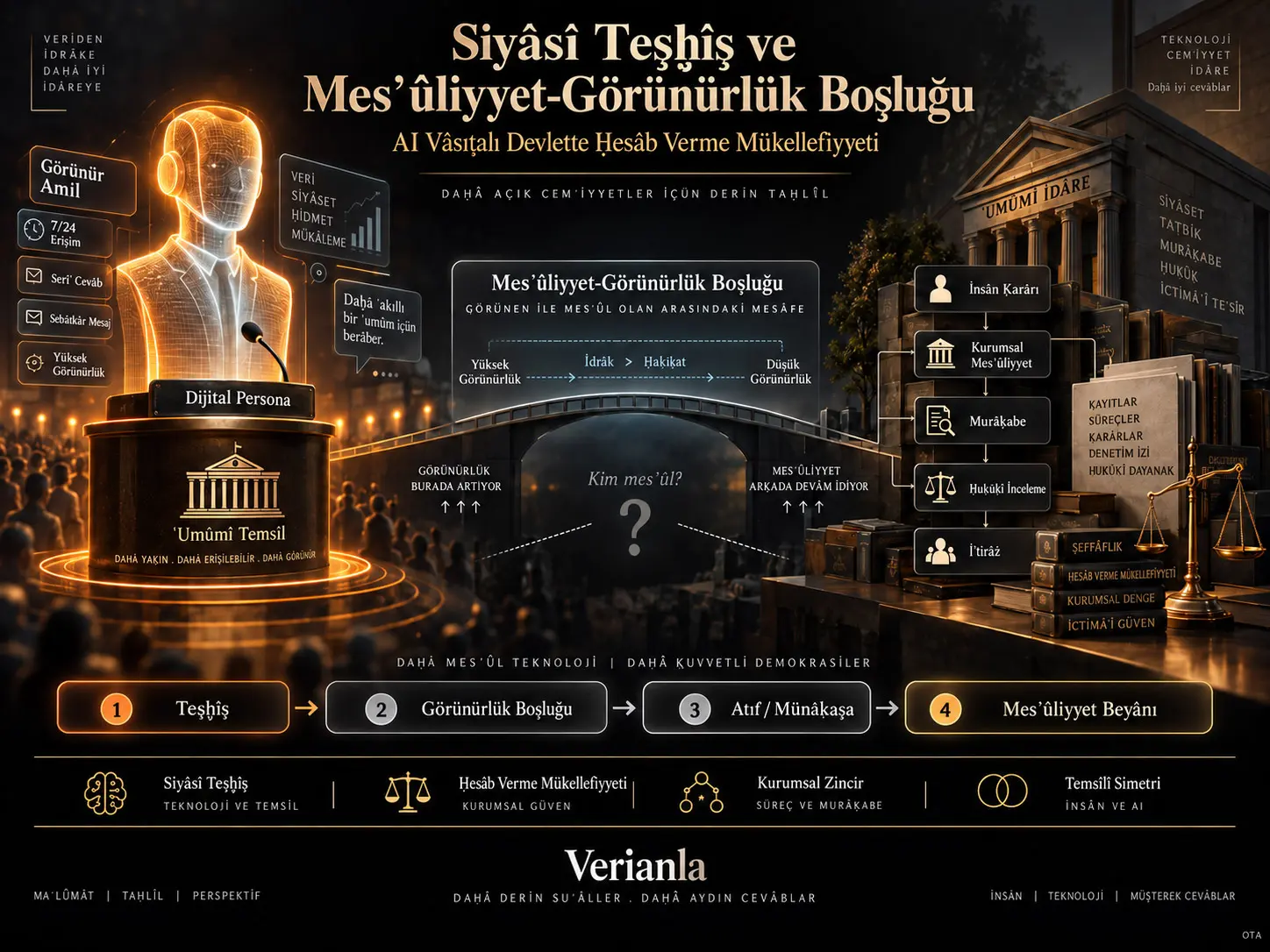 Siyâsî Teşḫîṣ ve Mesʾûliyyet-Görünürlük Boşluğu: AI Vâsıṭalı Devlette Ḥesâb Verme Mükellefiyyeti